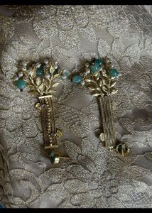 Gold18k Plated Drop Statement Earrings