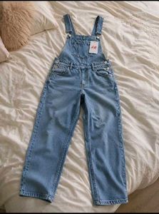 New Light Wash Denim Overalls