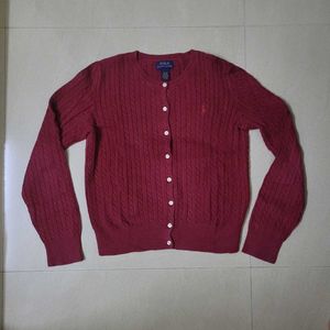Polo Ralph Lauren Red Cardigan