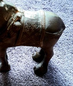 Vintage Brass Cow Figurine - Teenmukhi Lucky