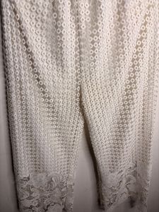 Elegant White Lace Palazzo Pants