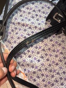 Chic Black Faux Leather Crossbody Bag