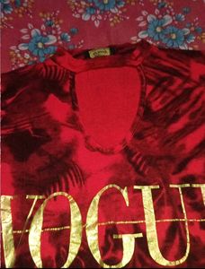 Vogue T-Shirt and Striped Top