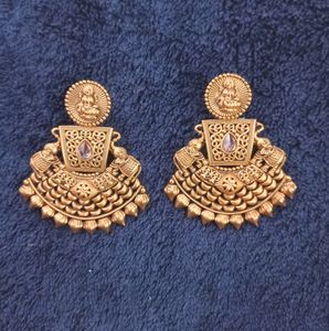 Golden Laxmi Earrings