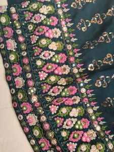 Elegant Teal Kurta with Sharara Pants