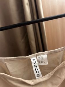 Beige Spaghetti Strap Crop Top