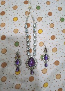 Elegant Purple Stone Jewellery Set