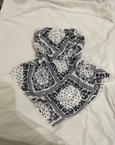 Bandana Print Off-Shoulder Top