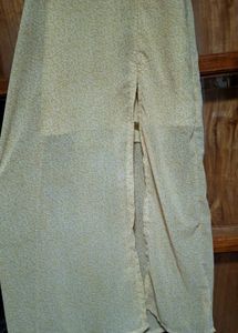 Yellow Maxi Dress with Back Tie-Up