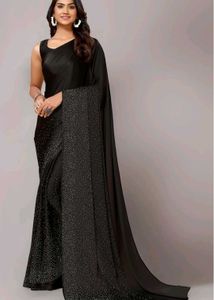 🛍️ Black Saree with Embellishments⭐⭐⭐⭐⭐