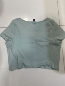 Cute Light Blue Crop Top