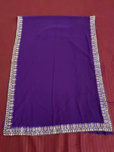Elegant Purple suit set with Embroidery