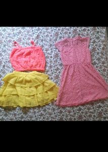 2 Girls Dress &amp; Skirt Set