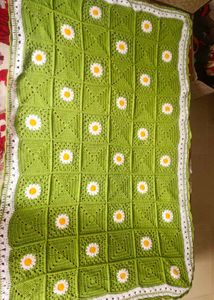 Handmade Crochet Daisy Blanket