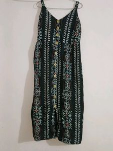 Boho Printed Strappy Maxi Dress