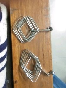 Steel Earrings Geometrical Shape,  New