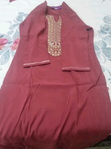 Elegant Maroon Kurta Set