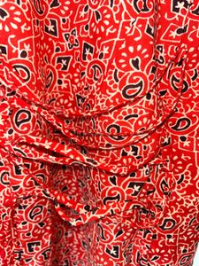 Vibrant Red Printed Corset Kurta