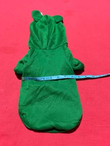 Green Frog Hoodie for Small Dog