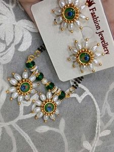 Elegant Peacock Pearl Jewelry Set