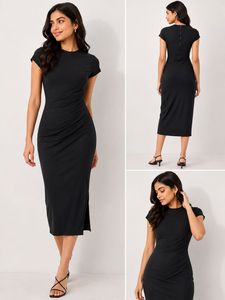 Black Short Sleeve Dress