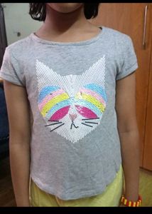 T Shirt With Sequence Work