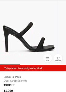 Sneak-a-peak dual strap stilleto heels