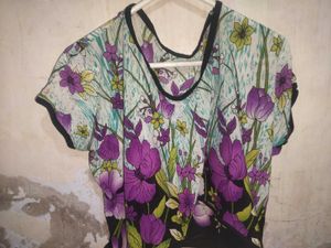 Floral Print Loose Fit Top