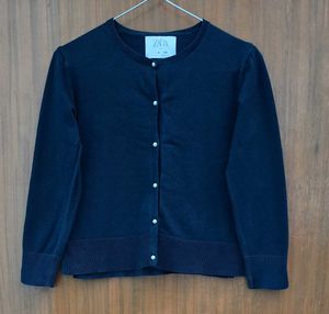 ZARA KIDS Navy Cardigan
