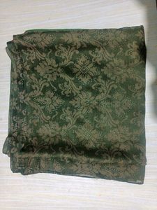 Georgette Saree Olive Colour No Blouse /Noreturn/