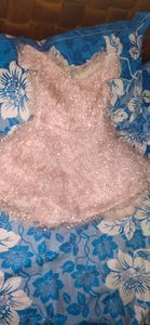 Preety peach baby frock