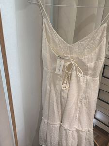 Abercrombie &amp; Fitch White Mini Georgette Dress