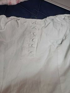 White Cotton Tube Dress