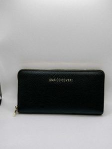 Enrico coveri Italian Black Leather Wallet