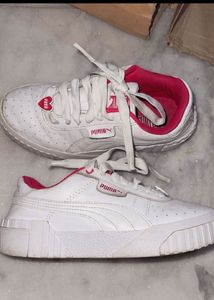 Puma White & Pink Sneakers price dropped