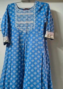 Blue Printed Kurta