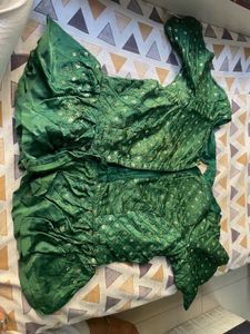 Green Tie-Dye Ethnic lehenga