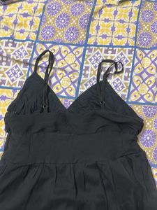 Sparkly Black V-Neck Spaghetti Strap Top