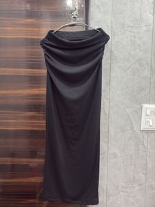 Black Ruched Pencil Skirt