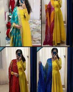 Yellow Anarkali