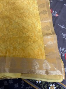 Vibrant Yellow Saree