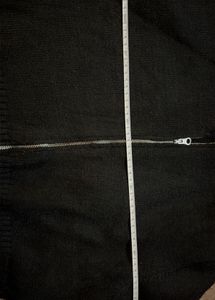 Stylish Black Knit Zip-Up Jacket