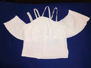 Chic White Off-Shoulder Ruffle Top