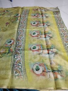 Light yellow design saree..