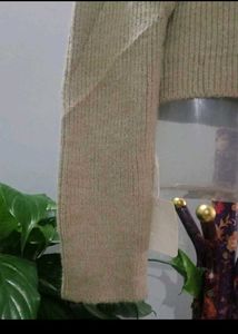 Beige Knit Cardigan