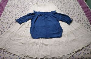 COMBO, Long Skirt With Offshoulder Top