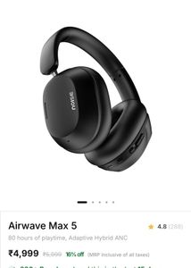 Noise airwave max 5 with warranty truly wireless