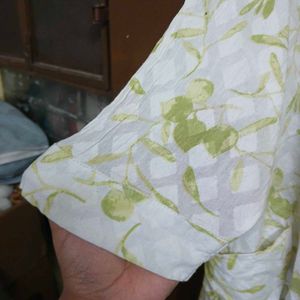 Blue Printed Cotton Kurta (two)