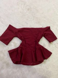 Chic Off-Shoulder Peplum Top