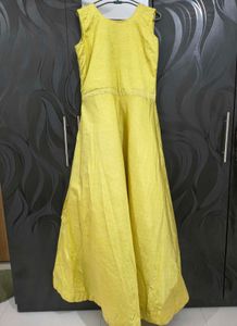 Beautiful Yellow Anarkali Gown